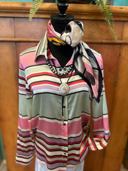 Double D Ranch Round Top Serape Blouse