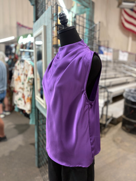 Mock Neck Sleeveless Top