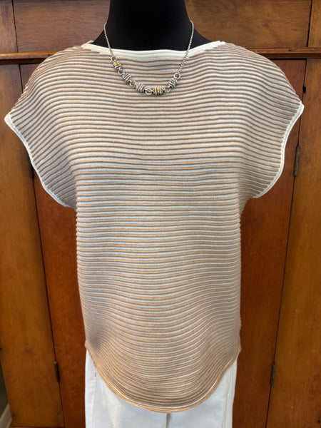 FDJ Ottoman Cap Sleeve Sweater