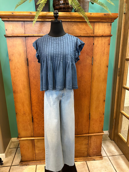 Pintuck Pleated Top
