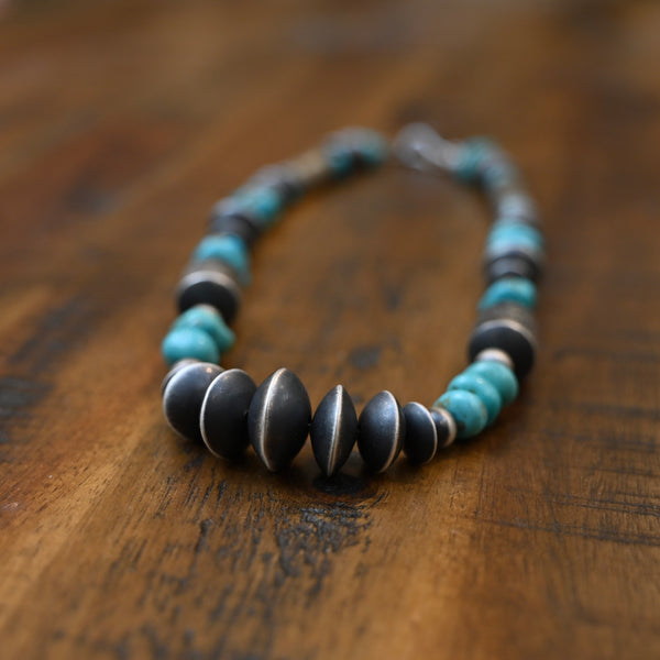 Rose Martin Handmade Navajo Pearl/Turquoise Necklace