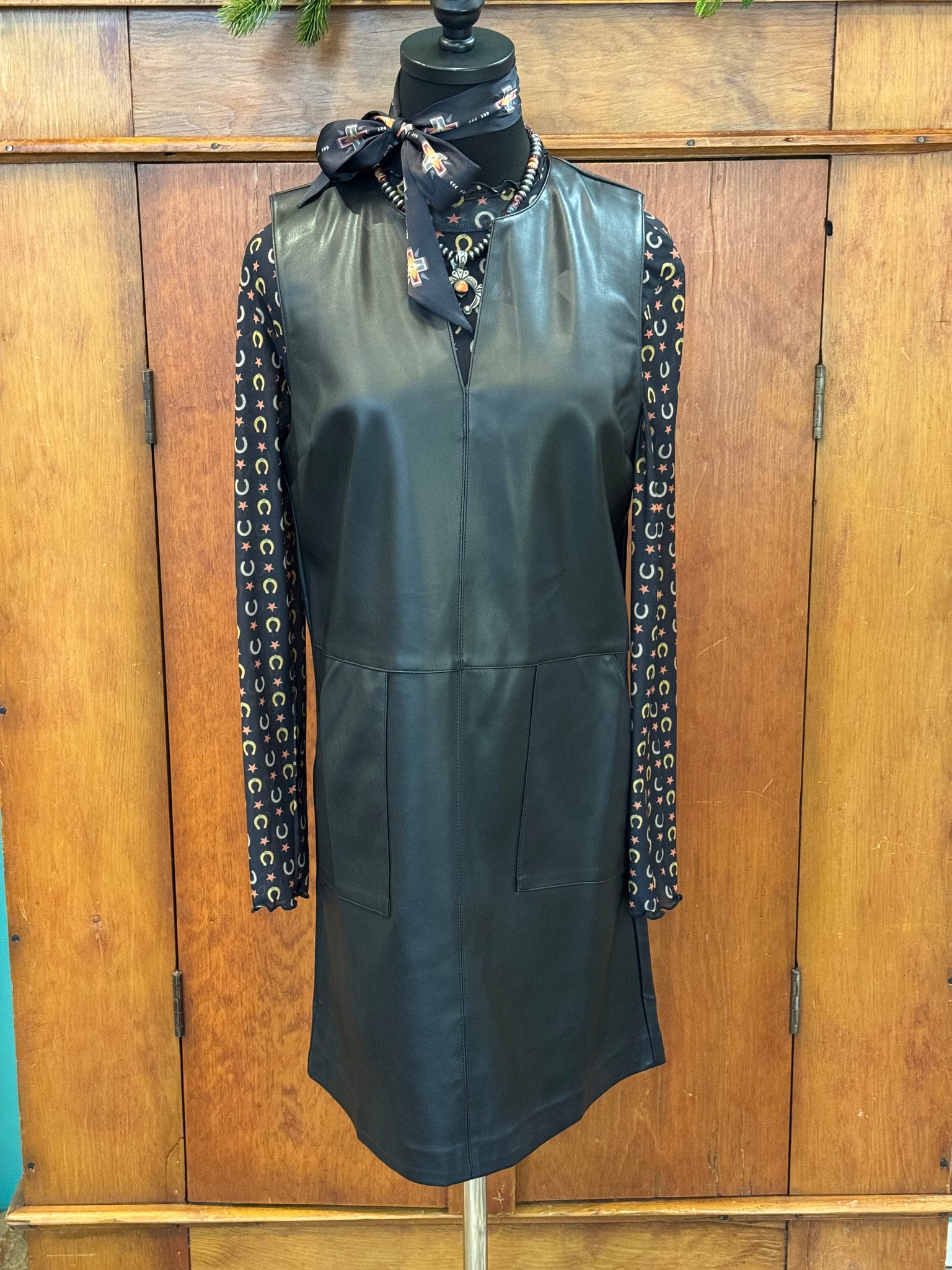 THML Leather Dress with Pockets