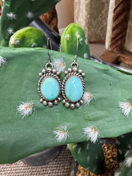 ALZ Turquoise Statement 2 Piece Set, Lariat Necklace & Earrings