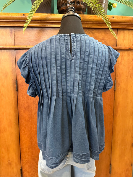 Pintuck Pleated Top