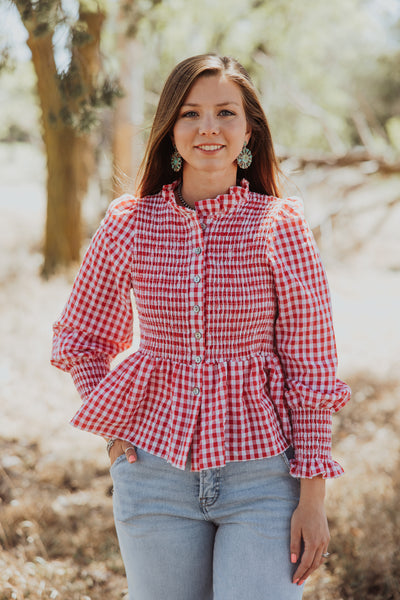 Chic Smocked Long Sleeve Top