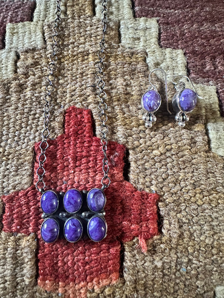 Purple Wire Earring