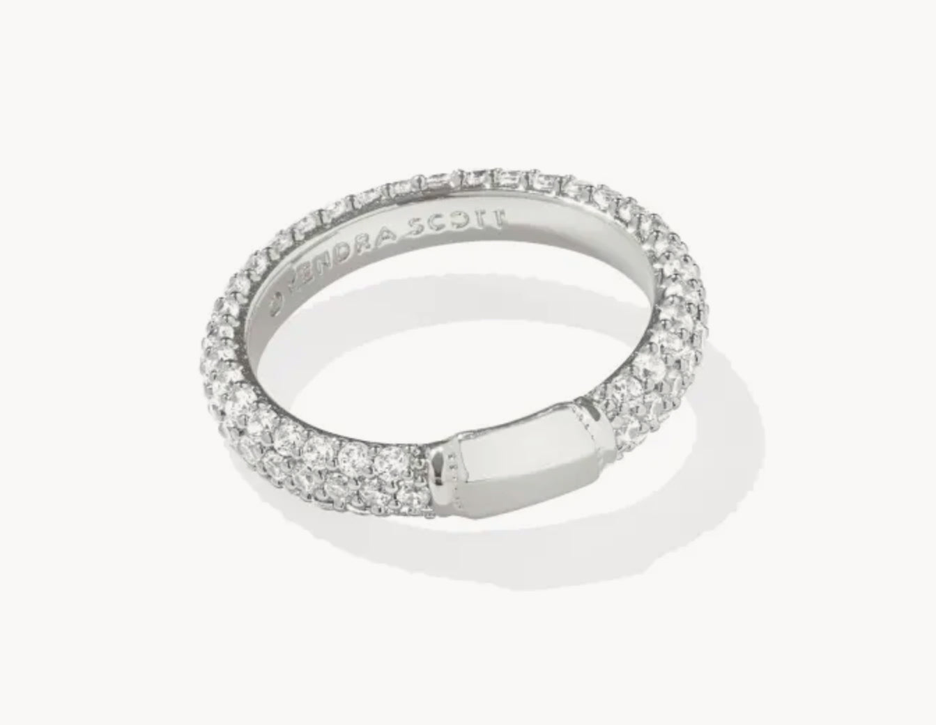 Kendra Scott Emery Silver Band in White Crystal