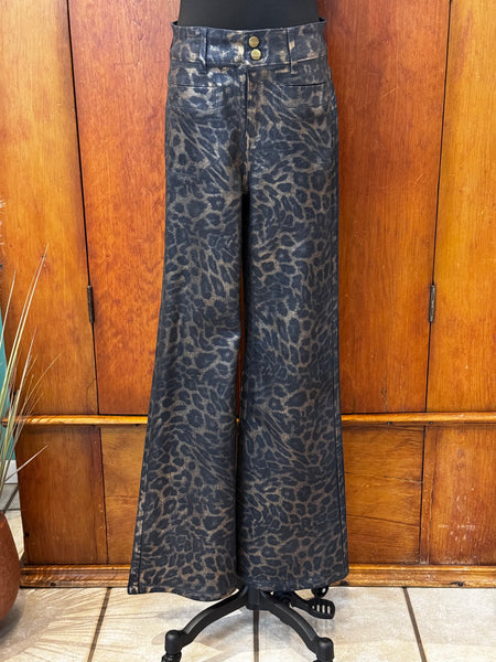 Woven Leopard Print Pant
