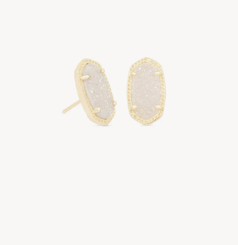 Kendra Scott Gold Ellie Studs in Iridescent Drusy