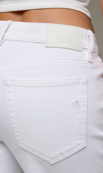 Pintuck Mid Rise Comfort Flare Jean