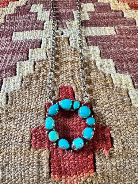 Circle The Wagons Turquoise Necklace
