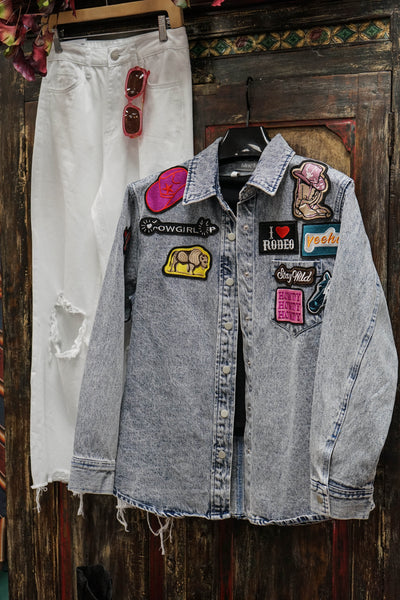 Stay Wild Denim Shirt Jacket