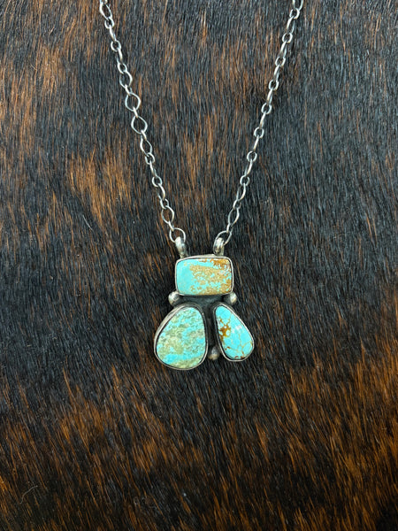 3 Stone Turquoise Necklace