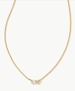 Kendra Scott Juliette Gold Necklace in White Crystal