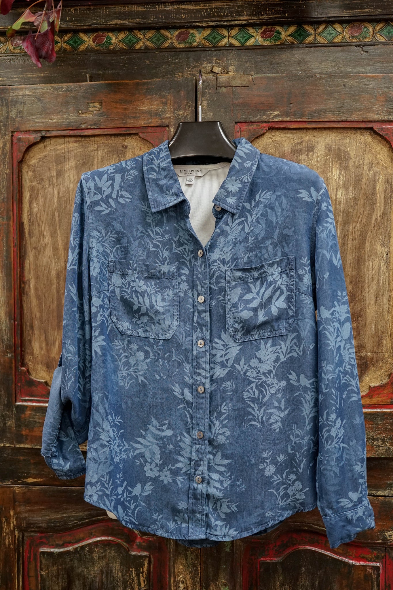 Liverpool Fall Floral Button Down