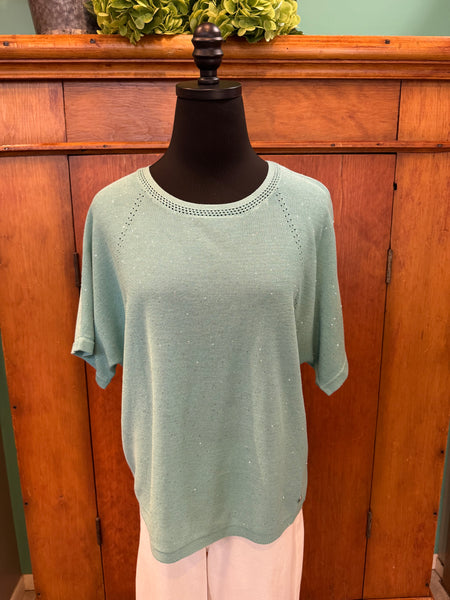 Joseph Ribkoff Short Sleeve Dolman with Sequin