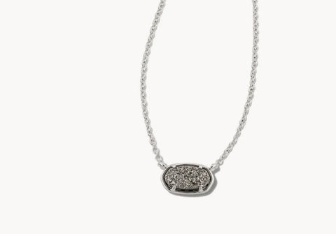 Kendra Scott Grayson Pendant in Gunmetal Platinum Drusy