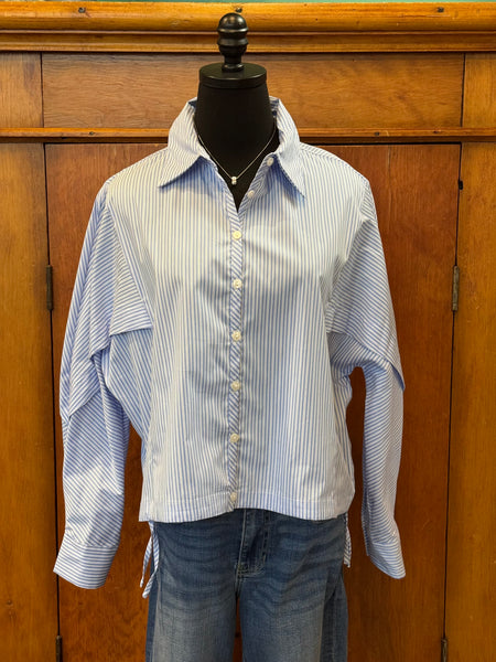 Esqualo Striped Batwing Blouse