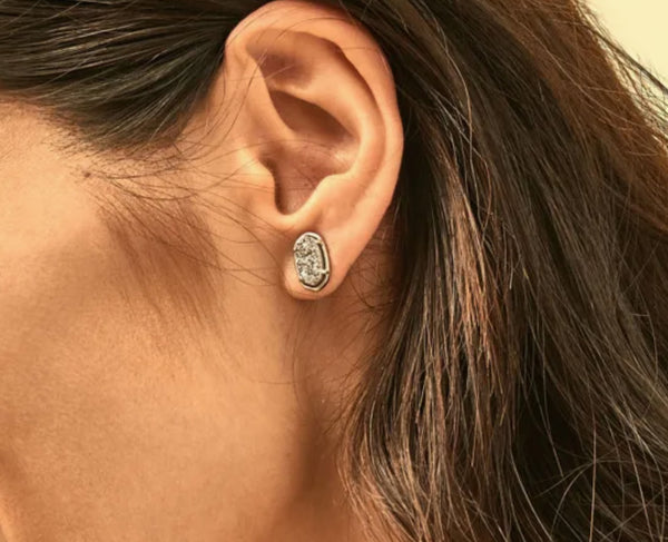 Kendra Scott Grayson Stud Earring Platinum Drusy