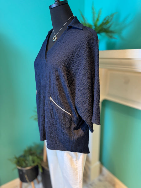 Joseph Ribkoff Zipper Detailed Tunic