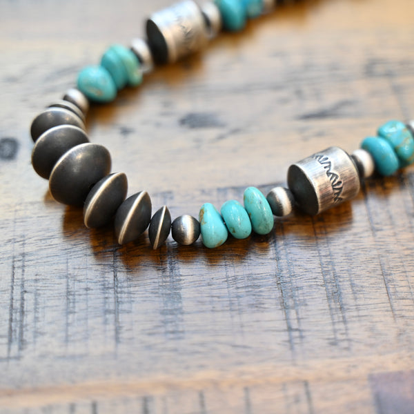 Rose Martin Handmade Navajo Pearl/Turquoise Necklace