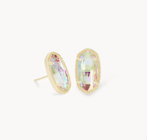 Kendra Scott Ellie Gold Stud Earring in Dichroic Glass