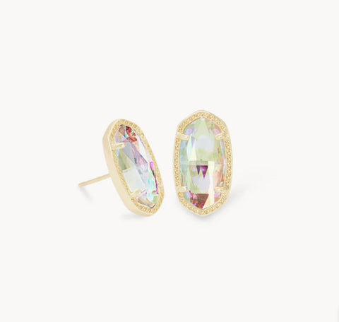 Kendra Scott Ellie Gold Stud Earring in Dichroic Glass