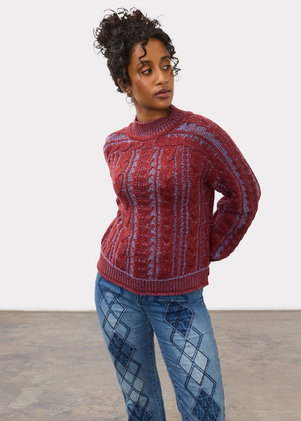 Long Sleeve Cable Sweater