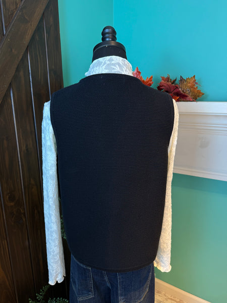 Vanilla Monkey Tie Front Sweater Vest Top