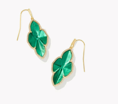 Kendra Scott Abbie Pave Drop Earrings in Gold