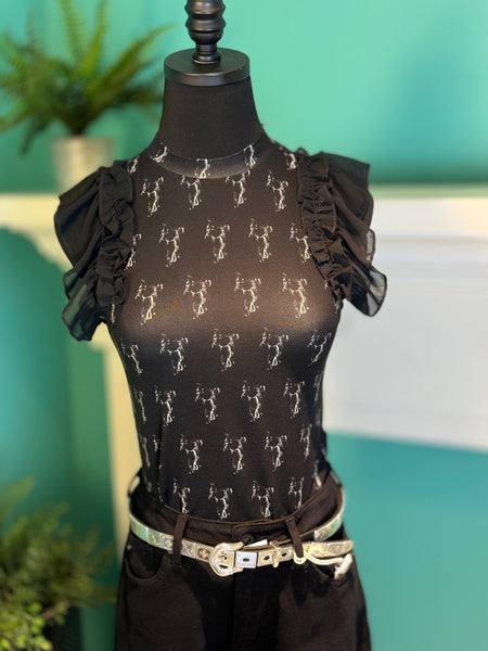 The Saddlery Sleeveless Graphic Top