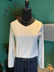 Lysse Lyssential Long Sleeve V-Neck Knit Top