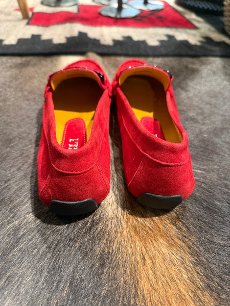Vaneli Aiker Red Suede Driving Moc Shoe