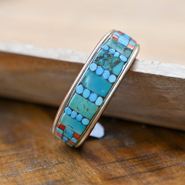 PBD Charlie Favour Turquoise Spiny Oyster Cuff