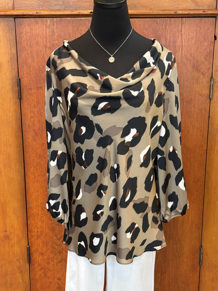 Joseph Ribkoff Black Multi Quarter Sleeve Top