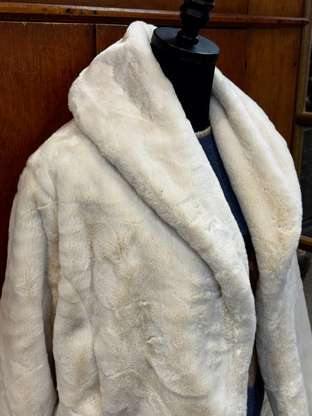 Shawl Collar Fuzzy Jacket