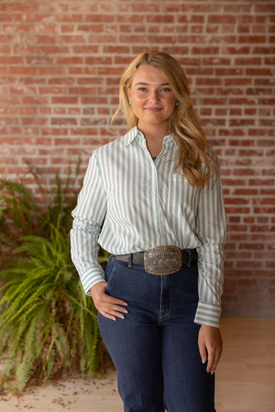 The Striped Collared Button Up Long Sleeve Shirt
