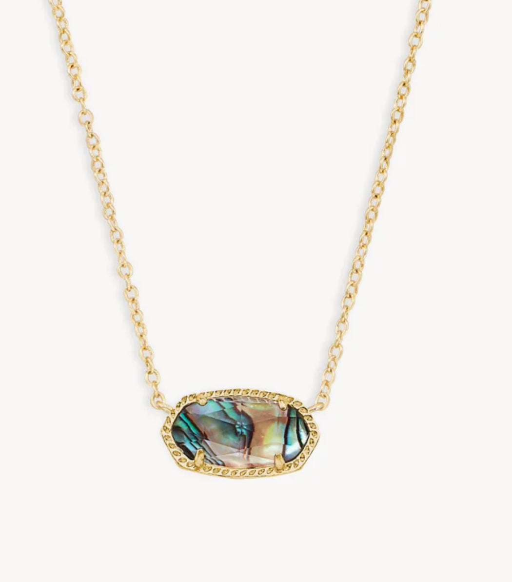 Kendra Scott Gold Elisa Pendant in Abalone Shell