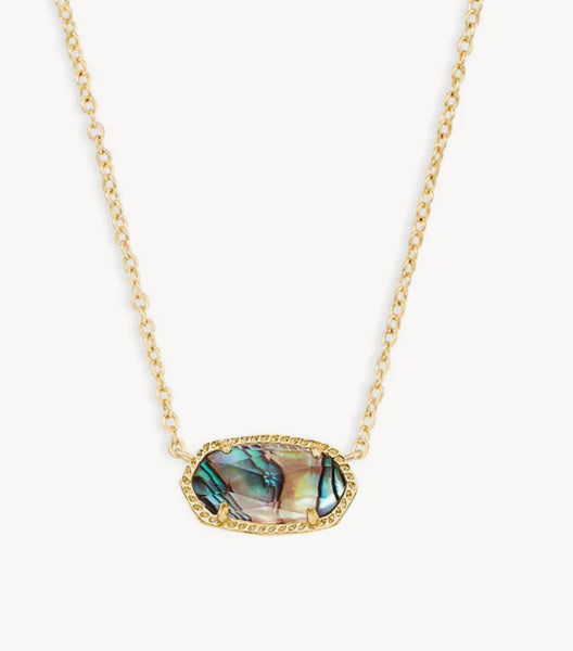 Kendra Scott Gold Elisa Pendant in Abalone Shell