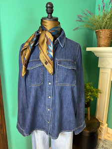 Liverpool Pearl Snap Denim Shirt