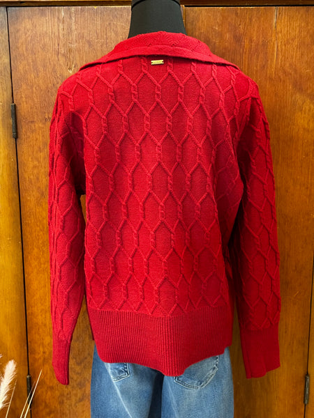 Half-Zip Chain Link Top