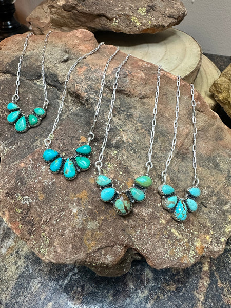 5 Stone Turquoise Necklace