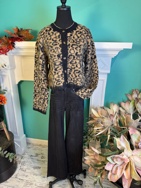 Miou Muse The Leopard Cardigan Sweater
