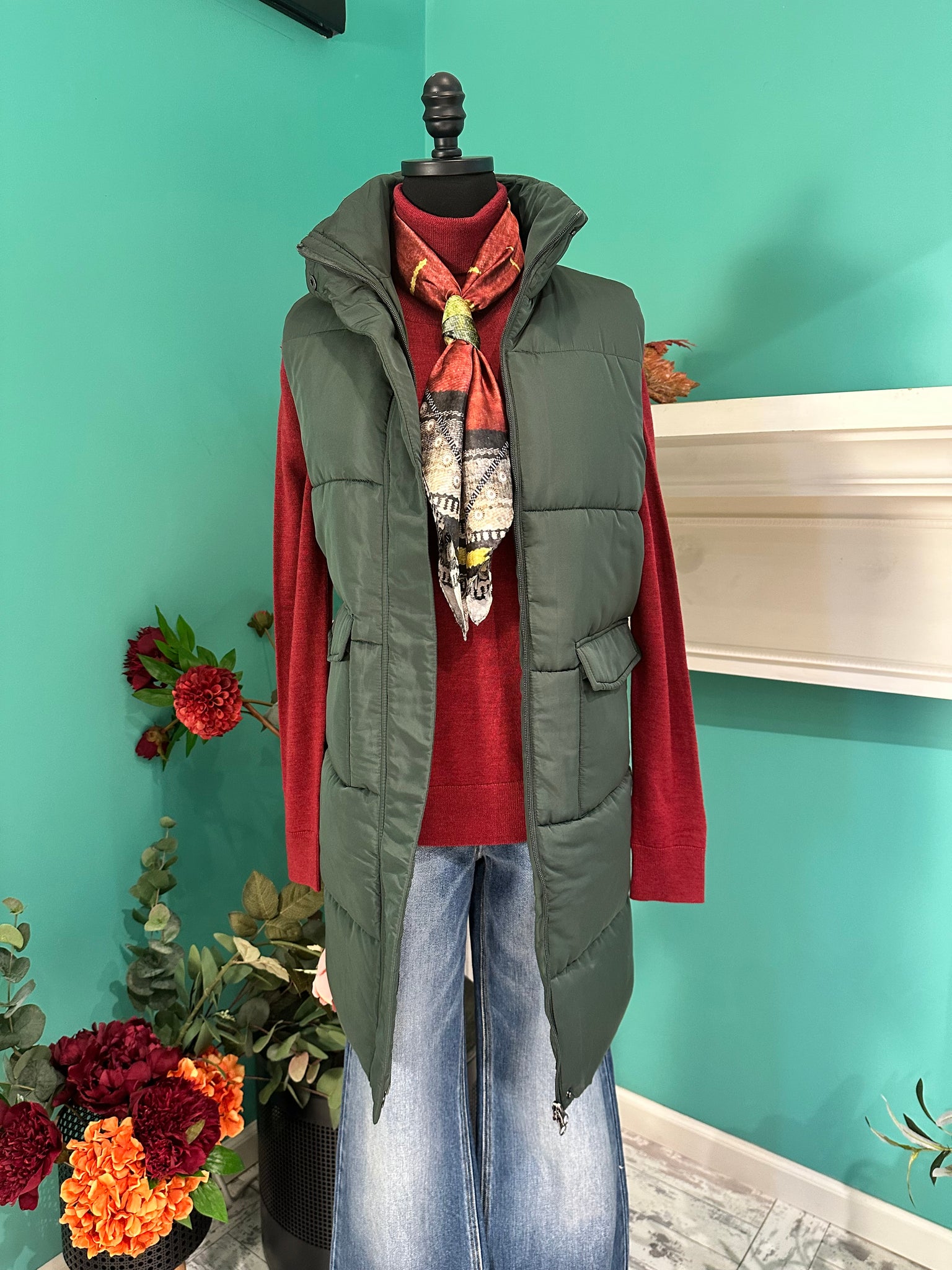 Panache Apparel The Long Puffer Vest