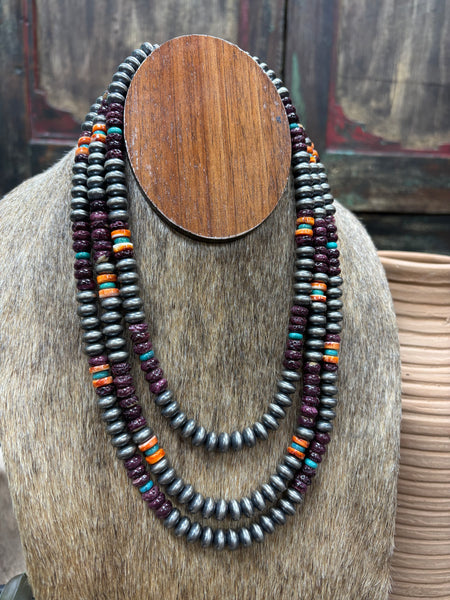 SLL The Multi/Navajo Pearl Necklace