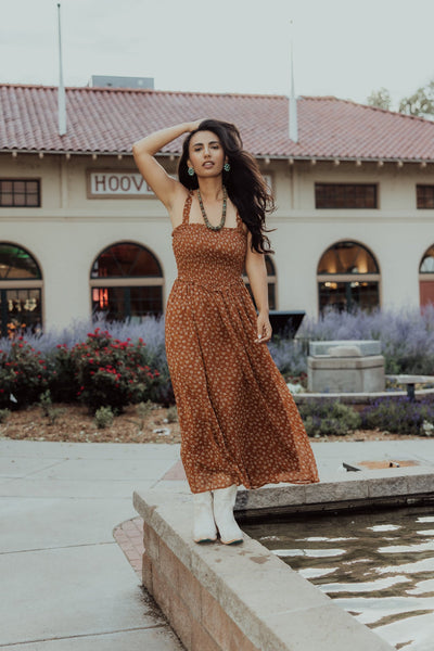 Midi Drop Waist Dress