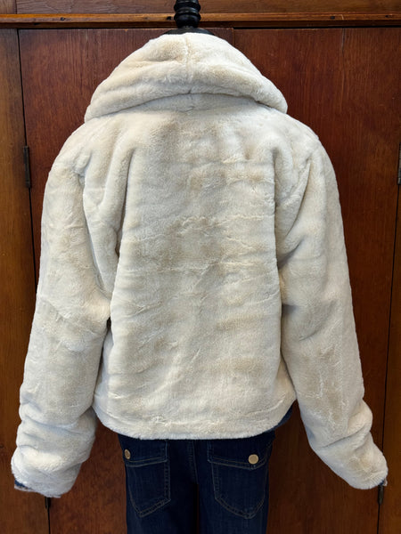 Shawl Collar Fuzzy Jacket