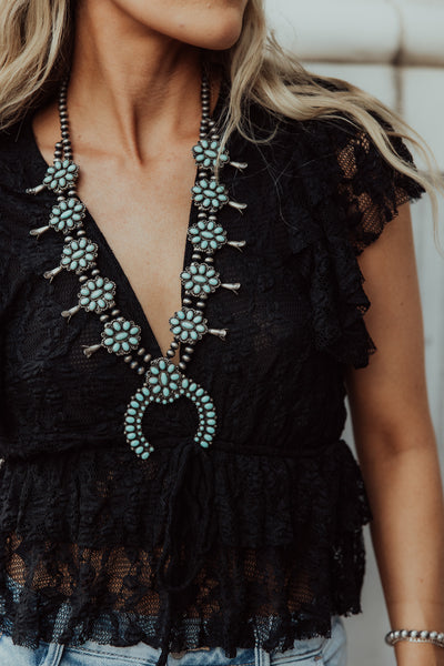 Boot Hill Lace Ruffle Top