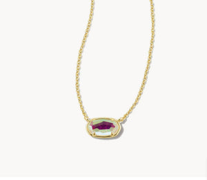 Kendra Scott Grayson Short Gold Necklace in Dichroic Glass