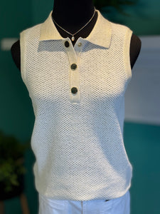 Esqualo Sleeveless Polo Sweater